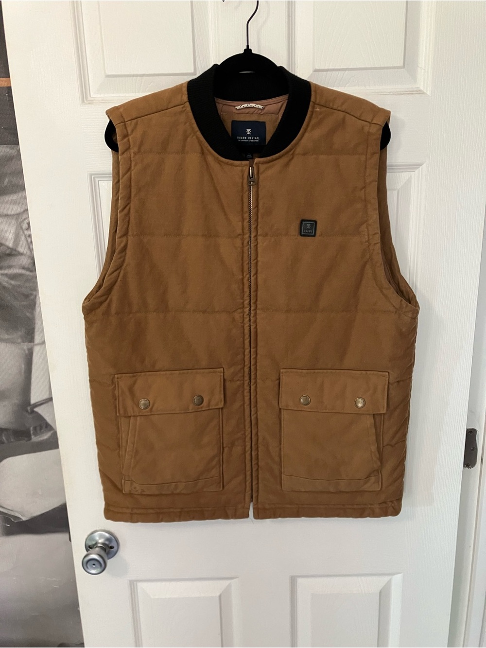 ROARK Vest Mens Large L Tan Work